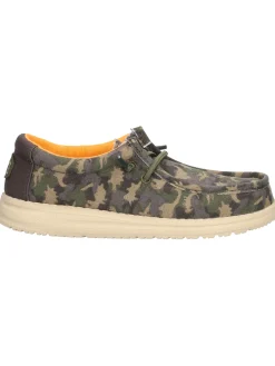 Scarpa slip on Hey Dude Wally Sox da bambino verde militare