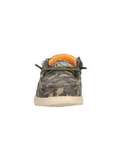 Scarpa slip on Hey Dude Wally Sox da bambino verde militare