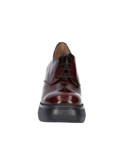 Scarpa stringata con zeppa Wonders da donna bordeaux