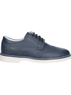 Scarpa stringata Nero Giardini da bambino blu