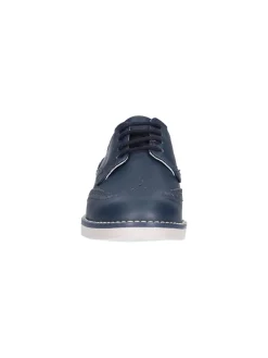 Scarpa stringata Nero Giardini da bambino blu