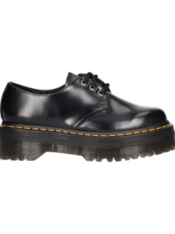 Scarpa stringata platform Dr Martens da donna nera