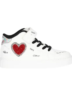 Sneaker alta Lelli Kelly Love da bambina bianca