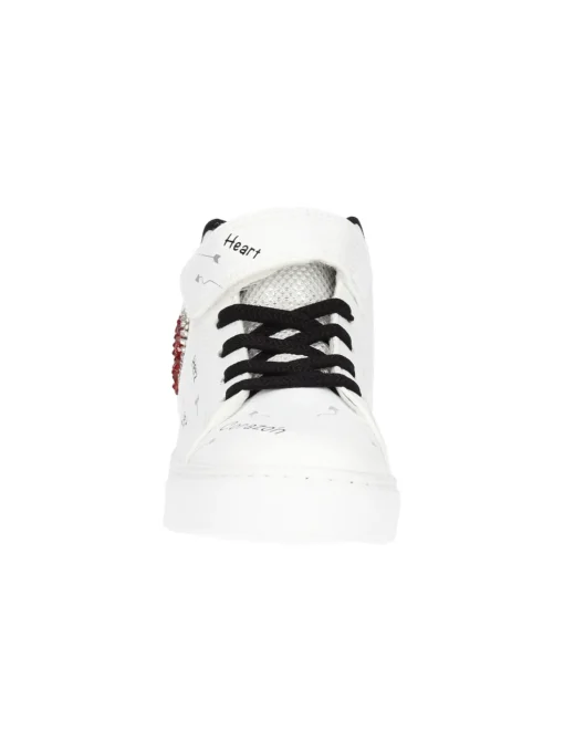Sneaker alta Lelli Kelly Love da bambina bianca