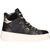 Sneaker alta platform Nero Giardini da donna nera