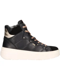 Sneaker alta platform Nero Giardini da donna nera
