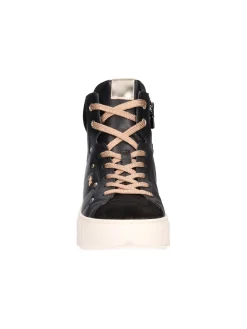 Sneaker alta platform Nero Giardini da donna nera
