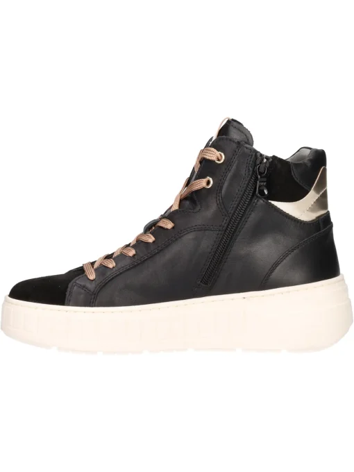 Sneaker alta platform Nero Giardini da donna nera