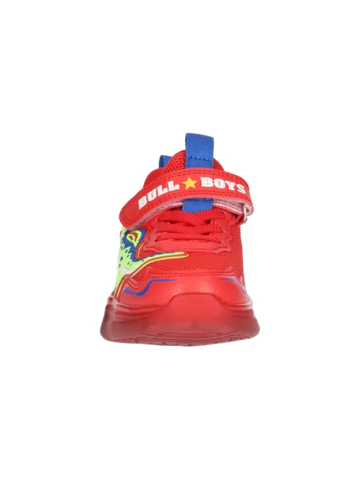 Sneaker Bull Boys Dinosauro Lights da bambino rossa