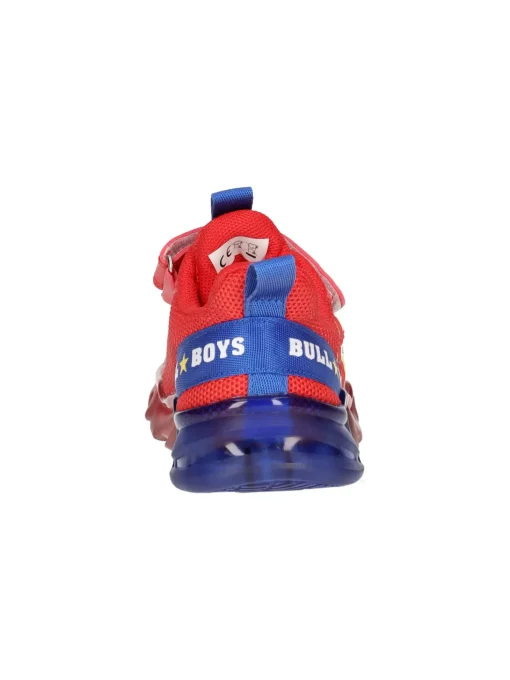 Sneaker Bull Boys Dinosauro Lights da bambino rossa
