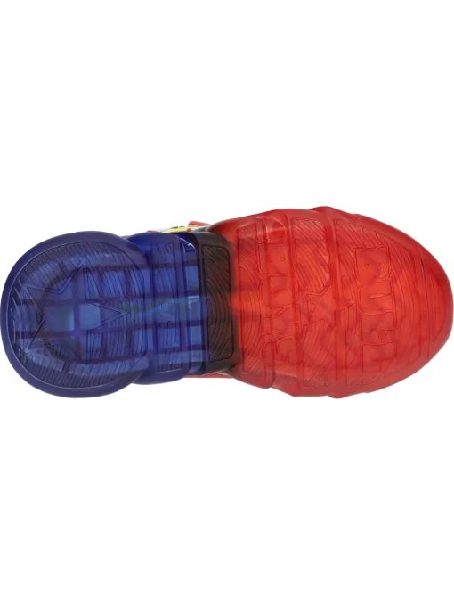 Sneaker Bull Boys Dinosauro Lights da bambino rossa