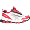 Sneaker Bull Boys T-Rex da bambino bianca e rossa