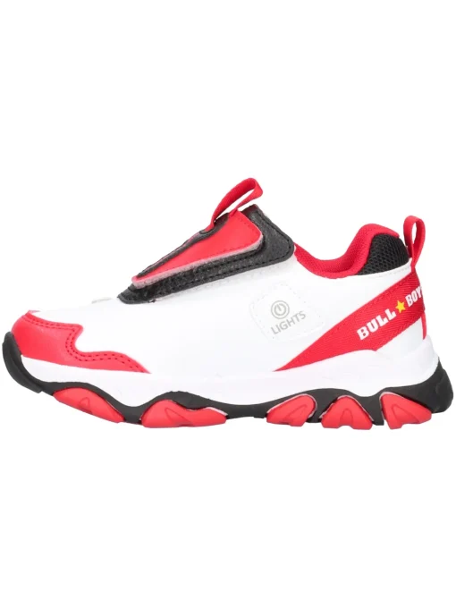Sneaker Bull Boys T-Rex da bambino bianca e rossa