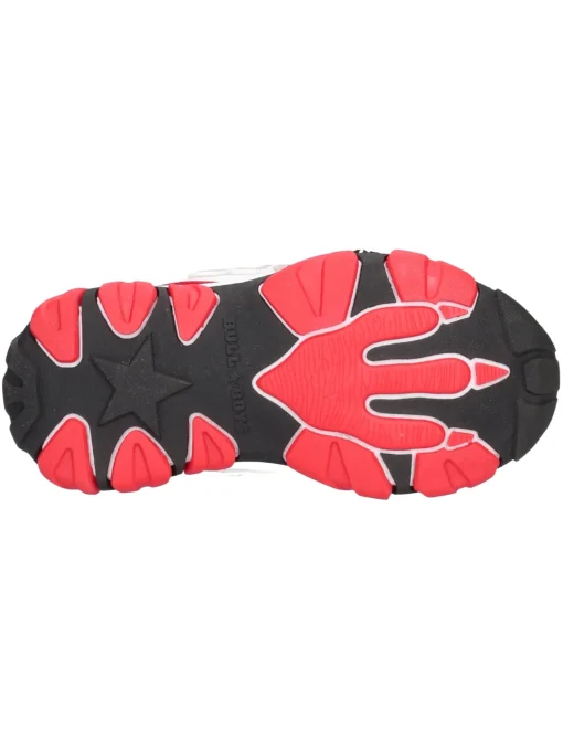 Sneaker Bull Boys T-Rex da bambino bianca e rossa