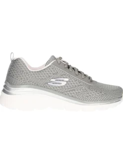 Sneaker con zeppa Skechers Lite Weight da donna grigia