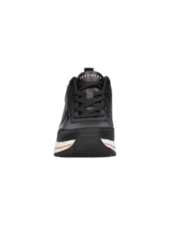 Sneaker con zeppa Skechers da donna nera