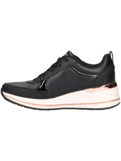 Sneaker con zeppa Skechers da donna nera