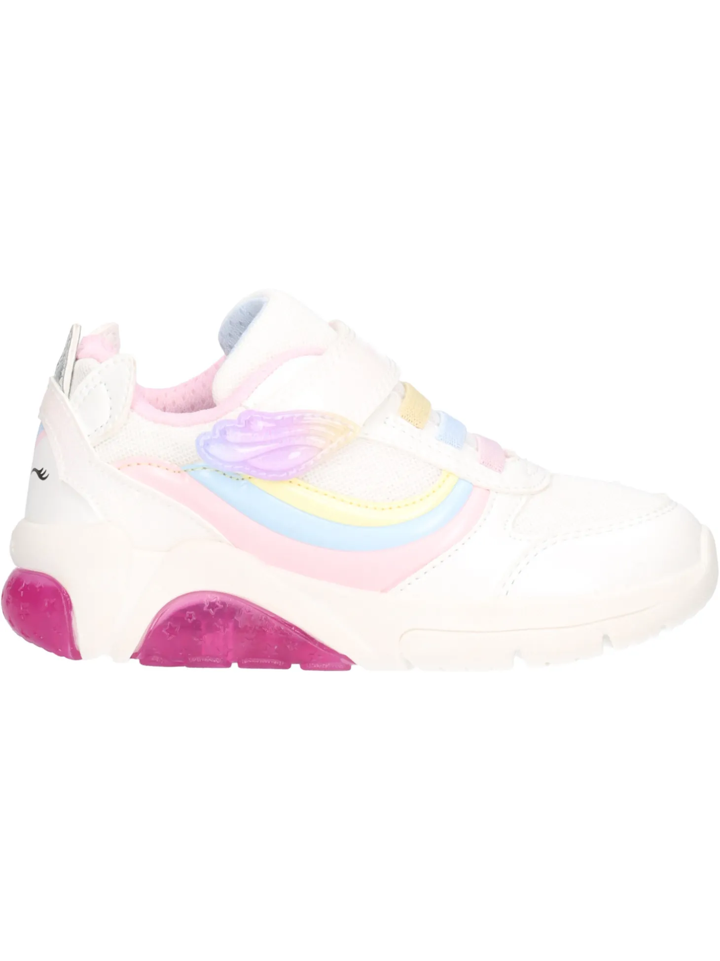 Sneaker Geox Fadinlight da bambina bianca glitter