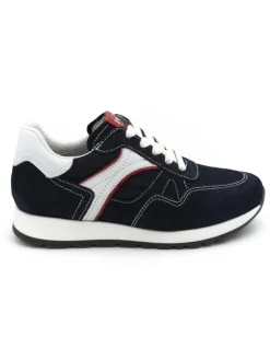 Sneaker Nero Giardini bambino scamosciata blu