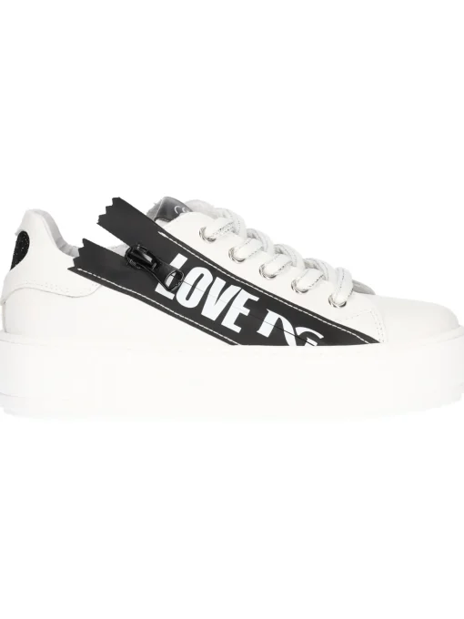 Sneaker Nero Giardini da bambina bianca