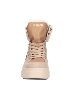 Sneaker platform Blauer da donna taupe