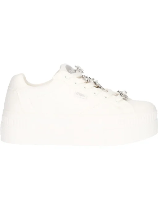Sneaker platform Buffalo Paired Ice Vegan da donna bianca