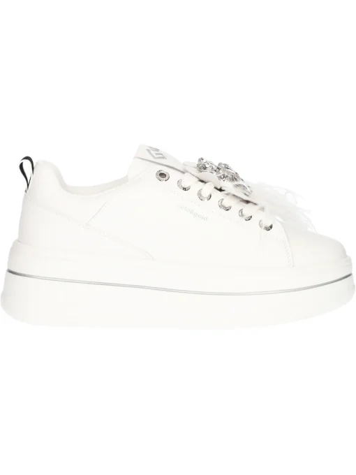 Sneaker platform Goldu0026amp;Gold da donna bianca