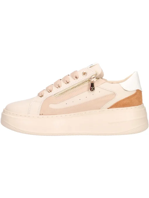 Sneaker platform Keys da donna beige