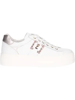Sneaker platform Nero Giardini da donna bianca