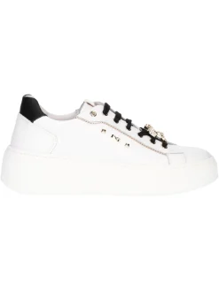 Sneaker platform Nero Giardini da donna bianca