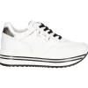 Sneaker platform Nero Giardini da donna bianca