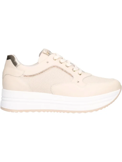 Sneaker platform Nero Giardini da donna beige