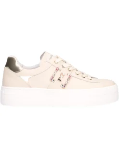 Sneaker platform Nero Giardini da donna beige