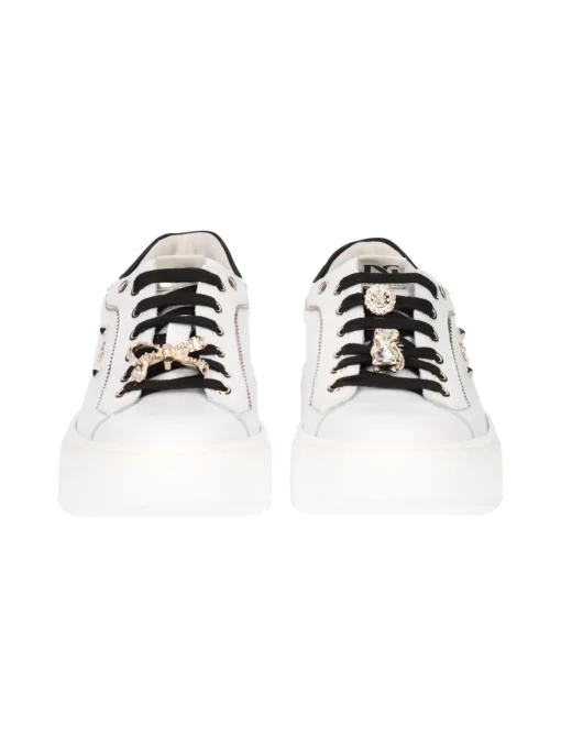 Sneaker platform Nero Giardini da donna bianca