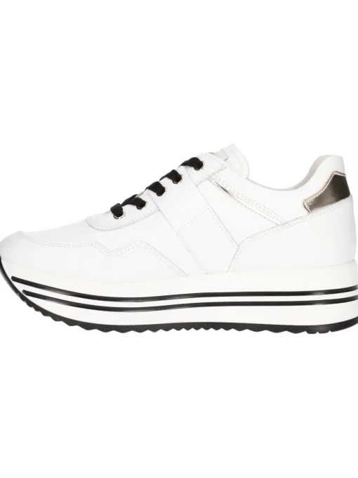Sneaker platform Nero Giardini da donna bianca