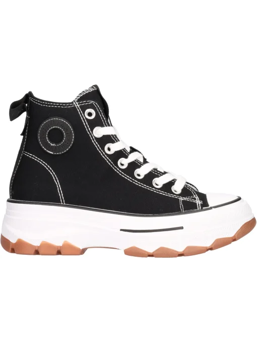 Sneaker platform Refresh Vegan da donna nera