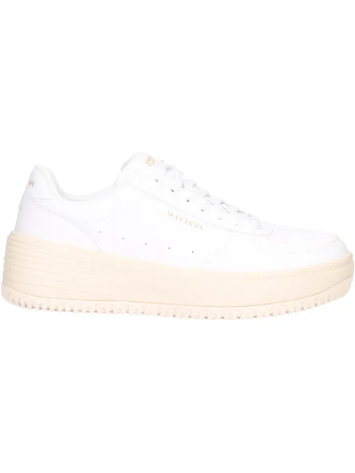 Sneaker platform Skechers Court da donna bianca