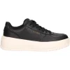 Sneaker platform Skechers Court da donna nera