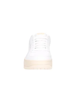 Sneaker platform Skechers Court da donna bianca
