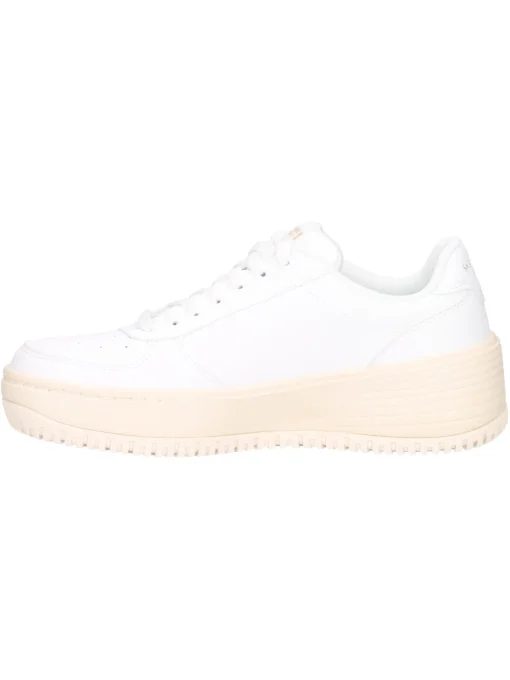 Sneaker platform Skechers Court da donna bianca