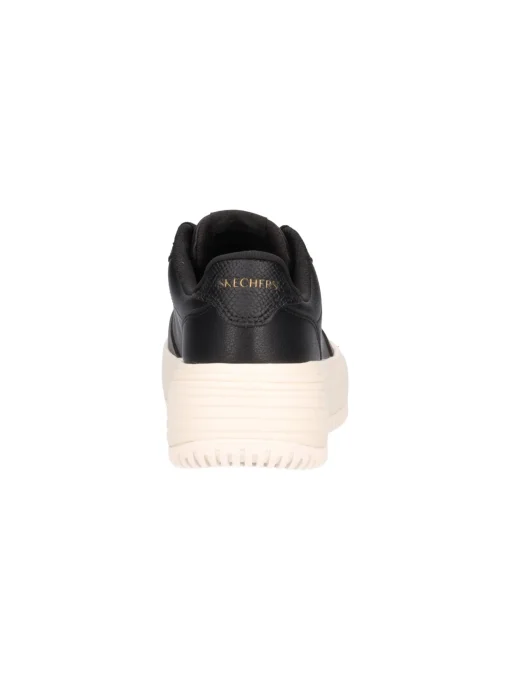 Sneaker platform Skechers Court da donna nera