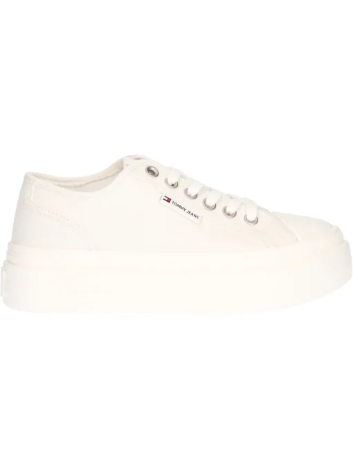 Sneaker platform Tommy Hilfiger da donna avorio