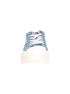 Sneaker platform Tommy Hilfiger da donna blu jeans