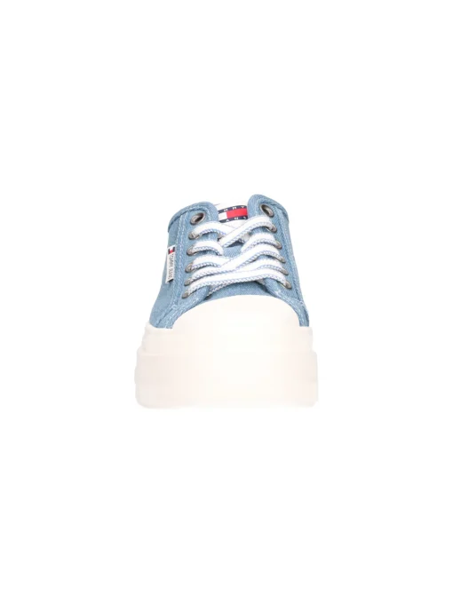 Sneaker platform Tommy Hilfiger da donna blu jeans