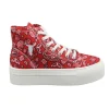 Sneaker platform Windsor Smith da donna rossa