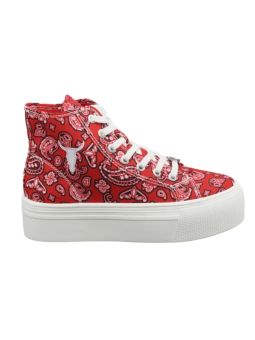 Sneaker platform Windsor Smith da donna rossa