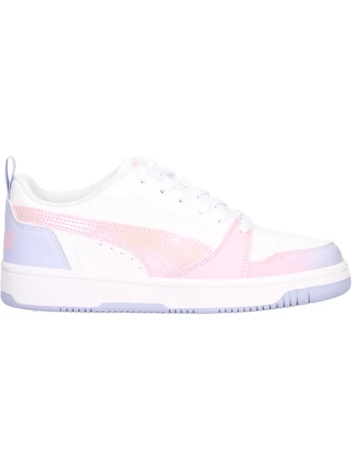 Sneaker Puma Rebound da bambina bianca e rosa