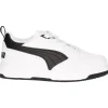 Sneaker Puma Rebound da bambino bianca e nera