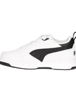 Sneaker Puma Rebound da bambino bianca e nera
