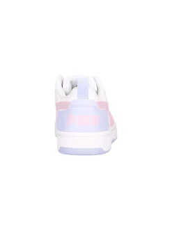 Sneaker Puma Rebound da bambina bianca e rosa